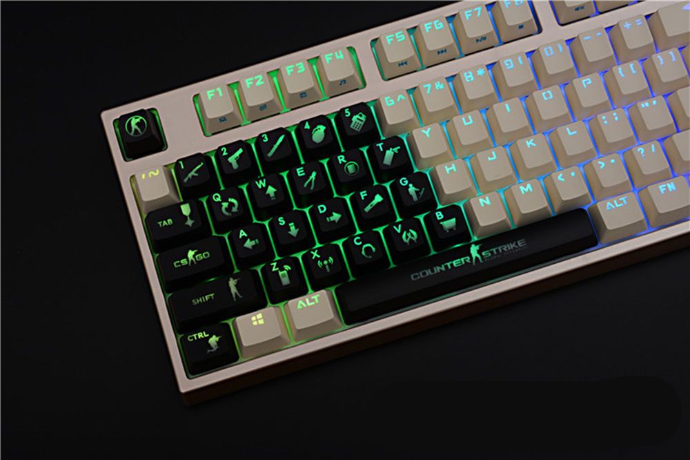 26 KeysABS CSGO Backlit Keycaps Counter Strike Shine Through Key Cap