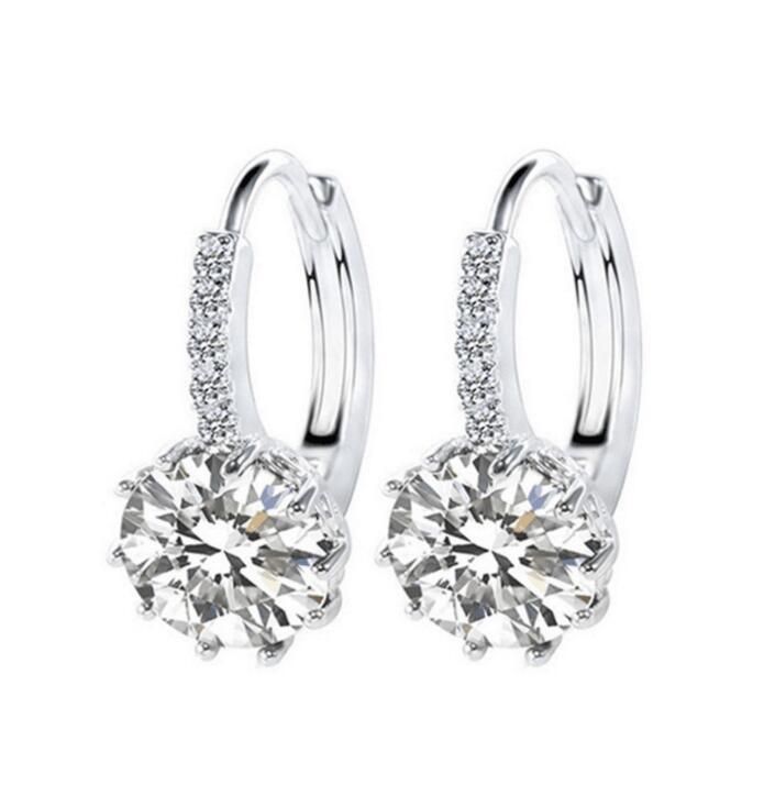 zircon drop earrings