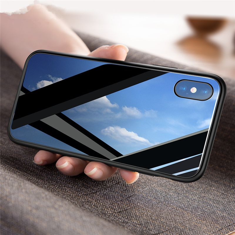 Luxury Glass Case For IPhone X Case Ultra Thin 9H Hardness Tempered