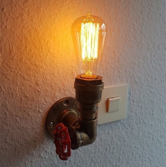 À Rétro Edison Eau Mur De Pipe Acheter Style Lumière Vintage shCBtQdxr