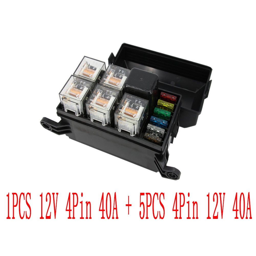2018 6 Ways Auto Fuse Box Assembly With 12V 4Pin 40A + 4Pin 12V 40A Relay Auto Car Insurance Tablets Fuse Box Mounting Fuse Box From Lvkuang520, ...