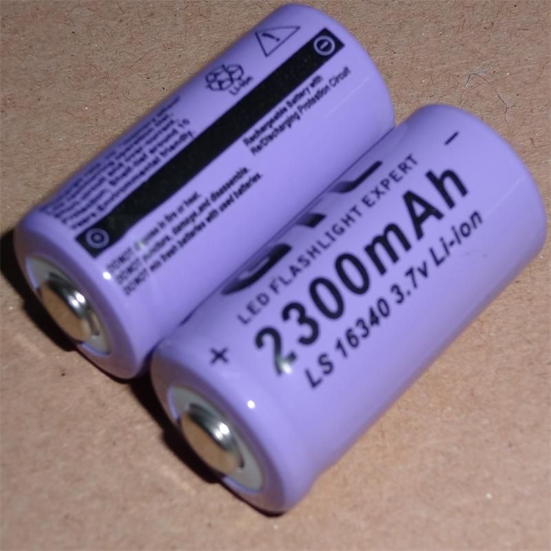 Новый 100% фиолетовый GTL батарея CR123A 16340 2300mAh 3.7V аккумуляторная батарея лития Бесплатная доставка
