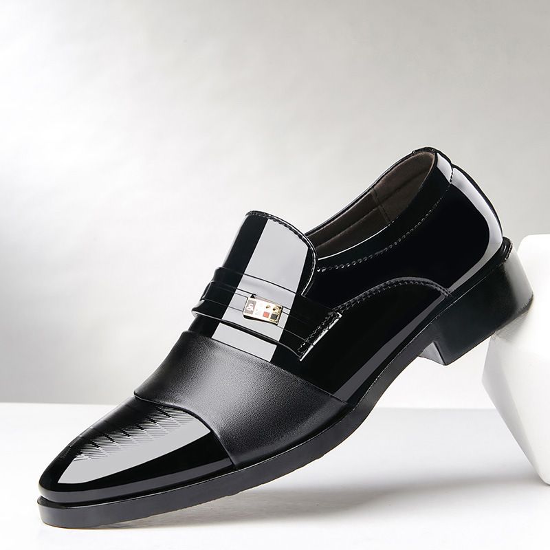 Patent Leather Office Shoes For Men Men Formal Leather Slip On Shoes ...