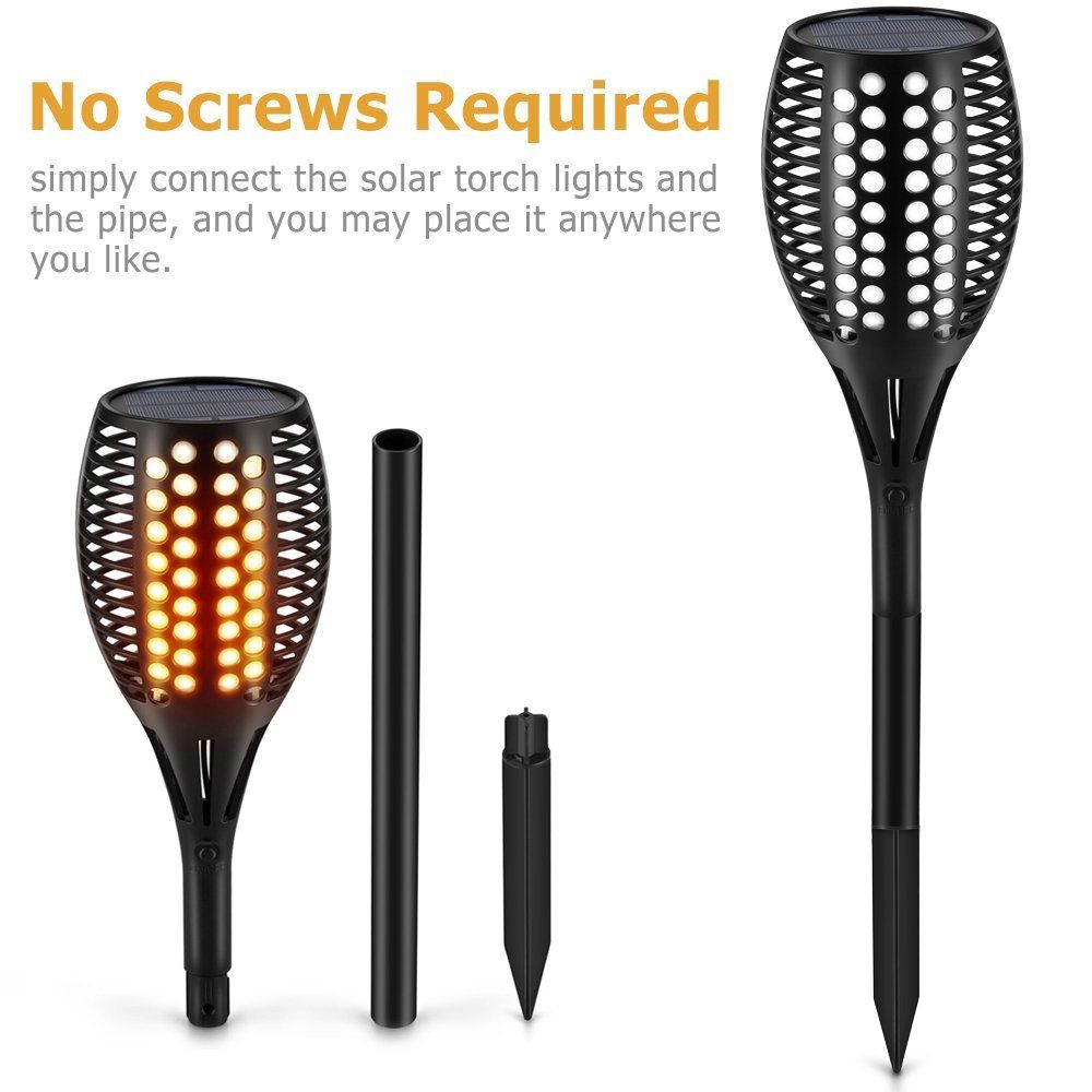 Solar Garden Lights Torch Light Powered Led Flame Solar Garden Lights Torch Light Powered Led Flame Effect Outdoor Landscape Decoration Path Lighting Dusk To Dawn Auto