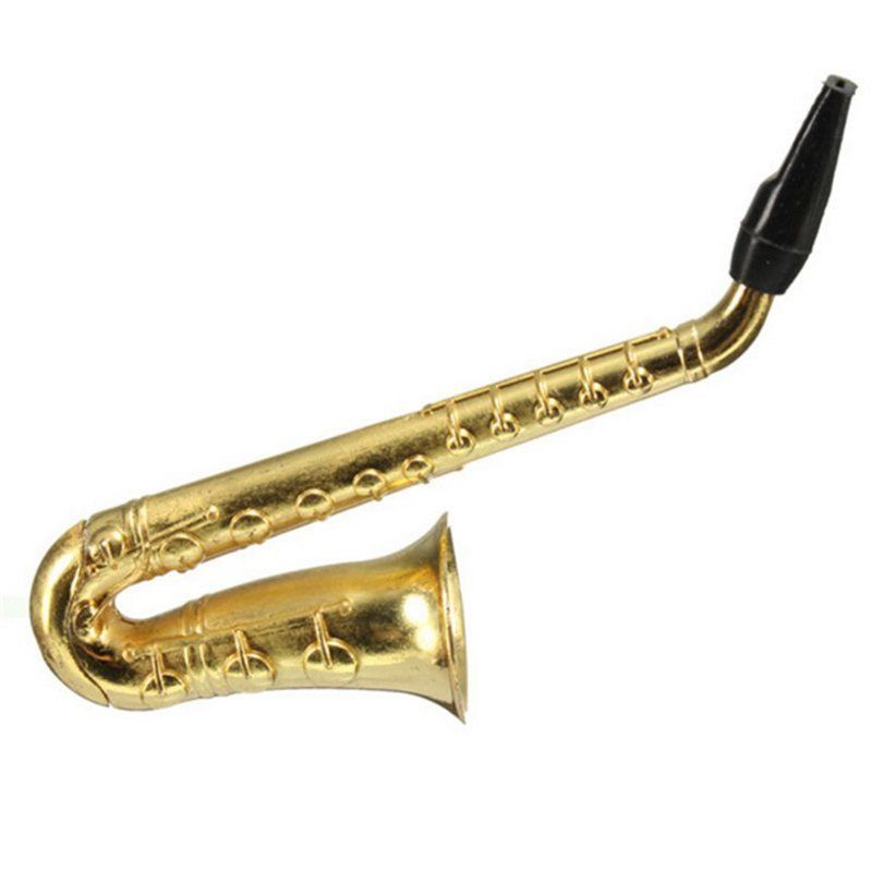 2020 Smoking Pipe Saxophone Shaped Metal Smoking Pipes With Mesh