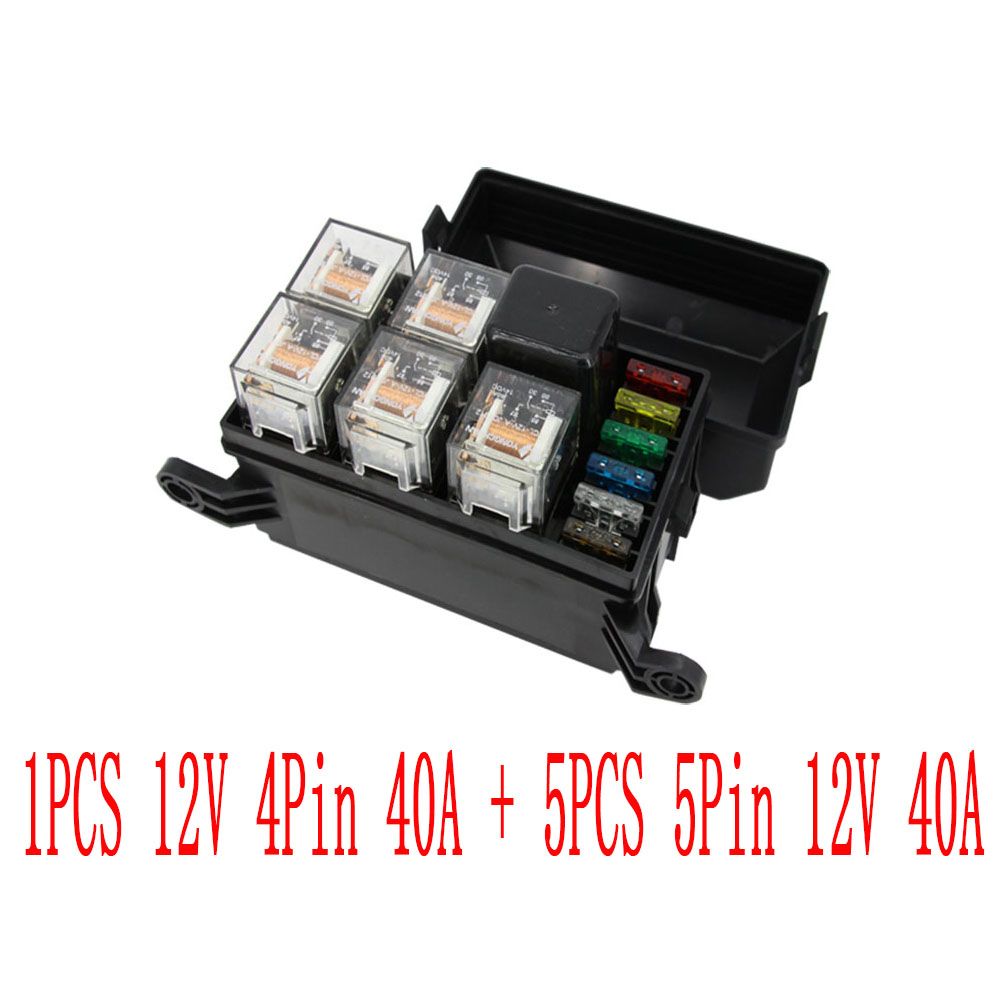 2018 6 Ways Auto Fuse Box Assembly With 12v 4pin 40a + 5pin 12v 40a Relay Auto Car Insurance Tablets Fuse Box Mounting Fuse Box From Lvkuang520, ...