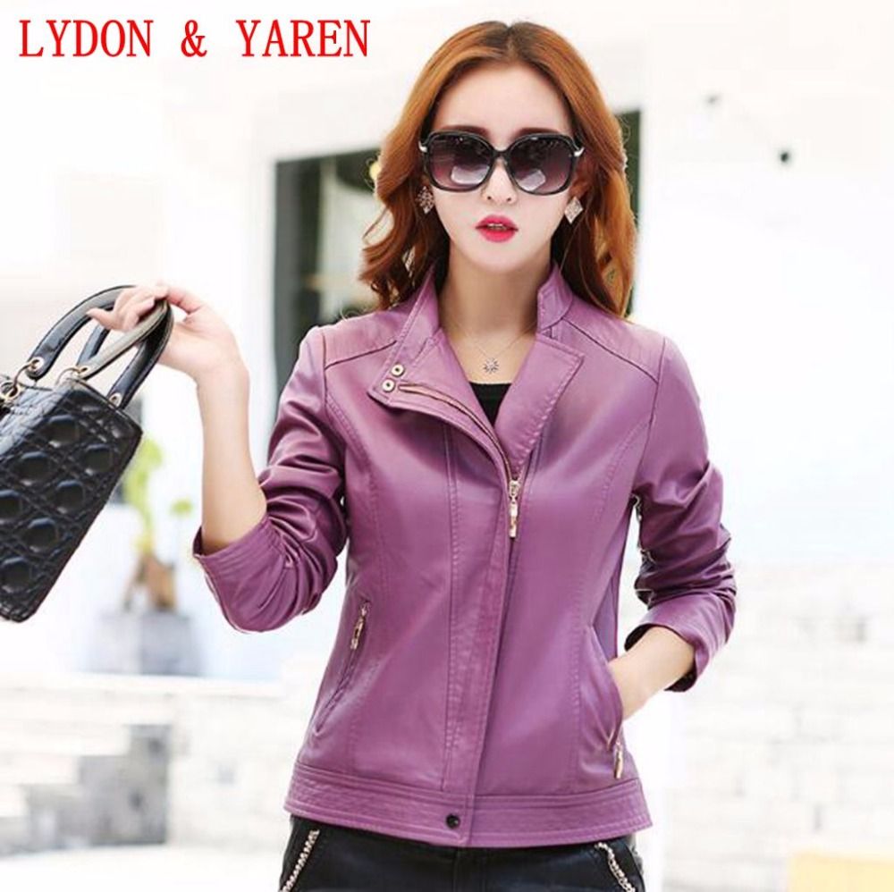Leather Clothing Female 2017 New Women Slim Jacket All Match Short Design Suit Jackets And Coats