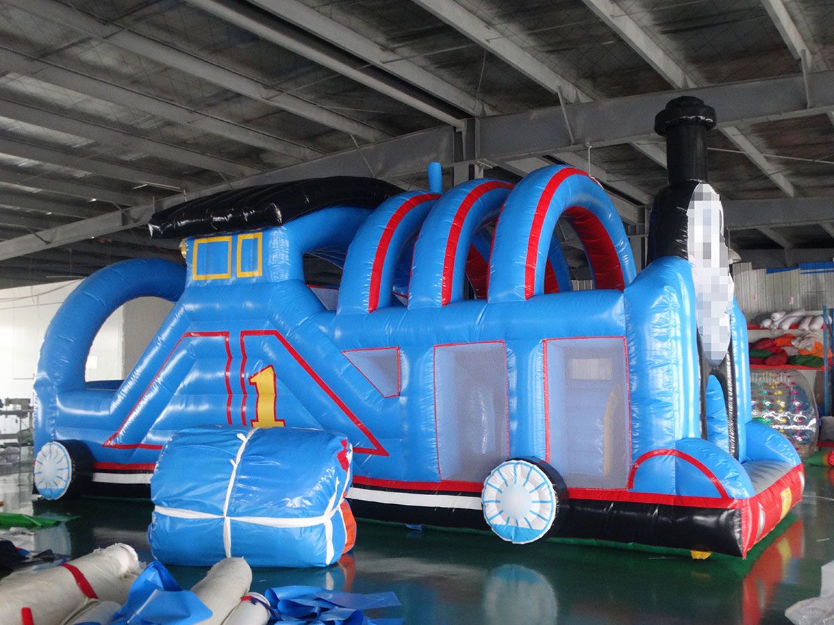 inflatable trampoline with net