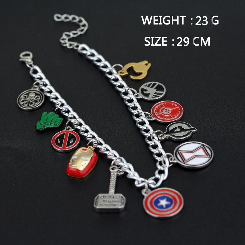 Grosshandel Dongshengsuperhero Marvel Avengers Emaille Logo Captain America Iron Man Deadpool Schild Wunder Frauen Charm Armband Fur Frauen 40 Von Pimt0003 2 39 Auf De Dhgate Com Dhgate
