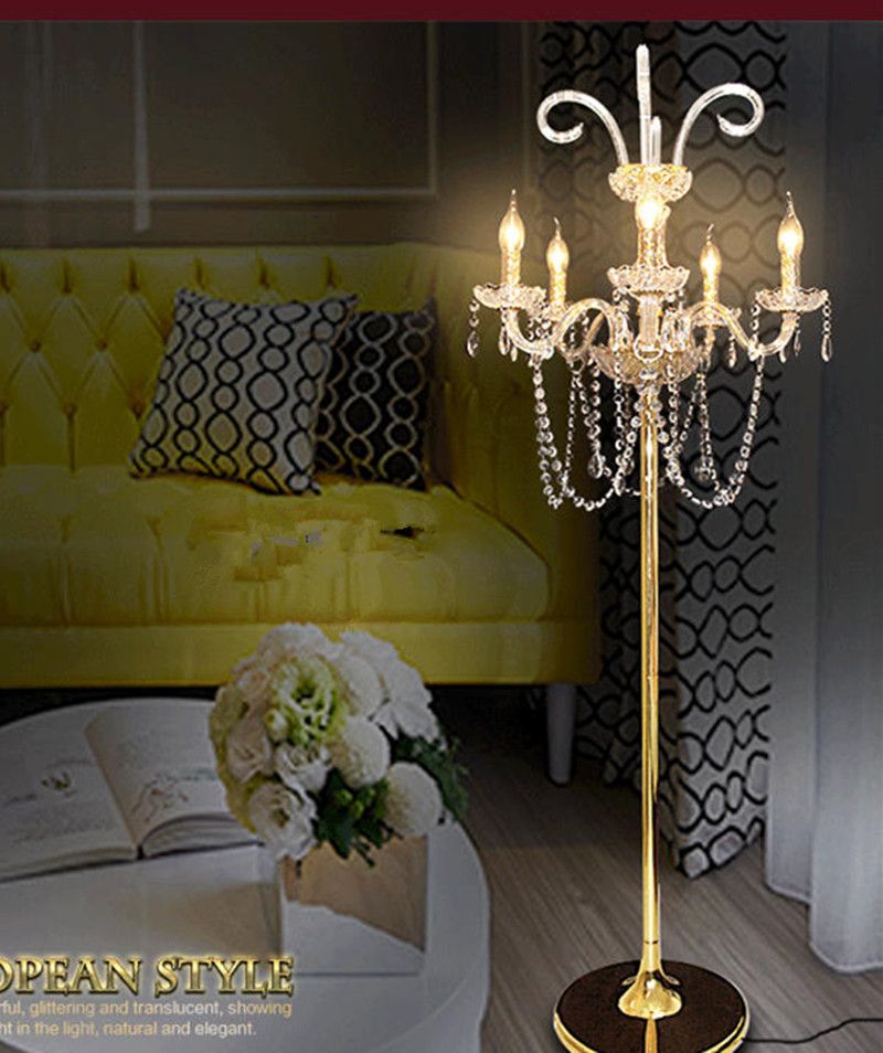 2018 New Arrival Candle Crystal Floor Lamp Long Vertical Gold 2018 New Arrival Candle Crystal Floor Lamp Long Vertical Gold Wedding Candlestick Bedroom Tall Standing Light Led From Samanthe 736 77 Dhgate Com