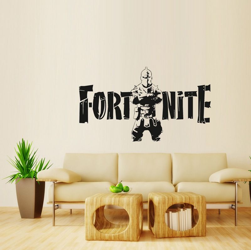 fortnite wall sticker 76 43cm art pvc baby room wall decals cartoon