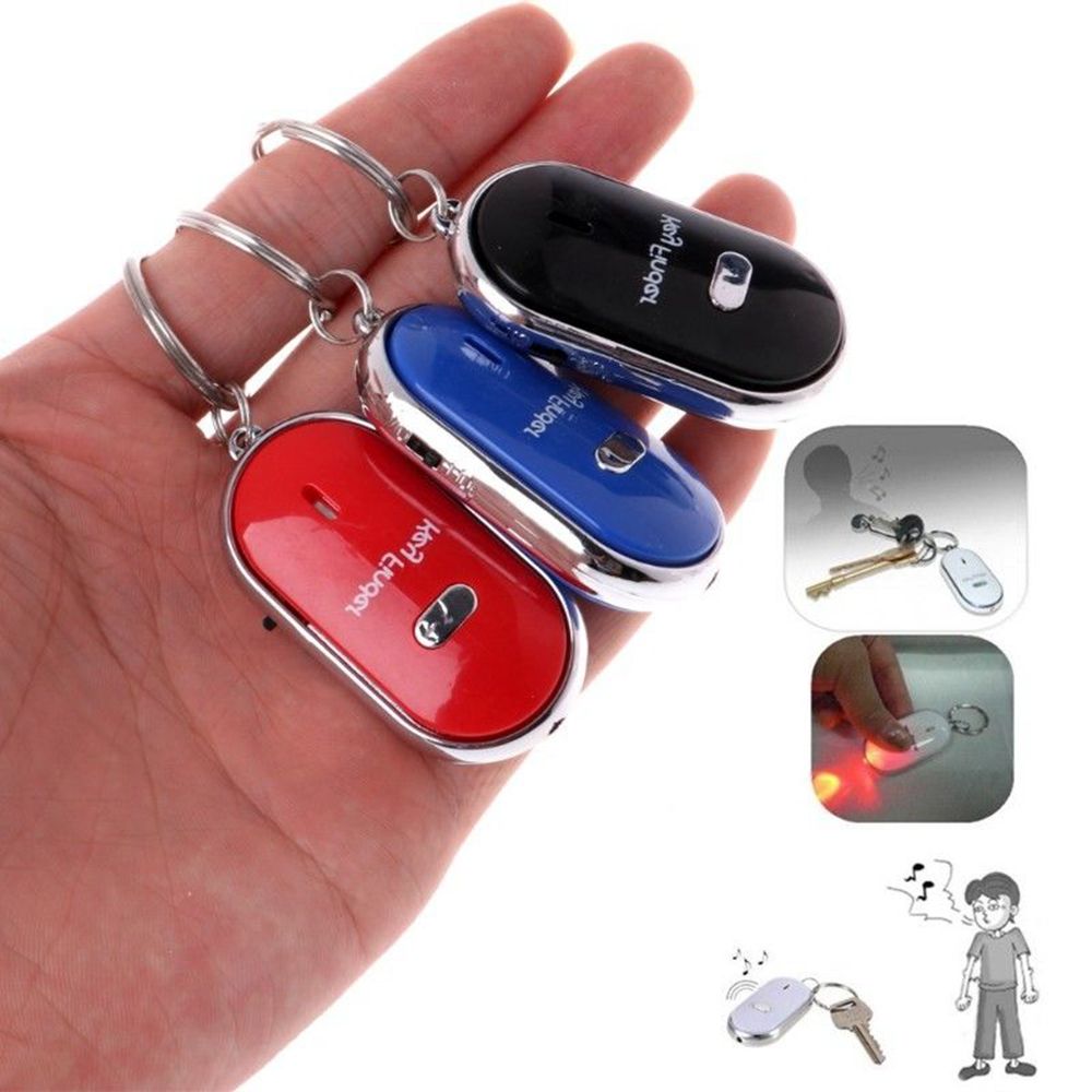2019 LED Anti Lost Key Finder Sensor Alarm Keys Chain Whistle Locator