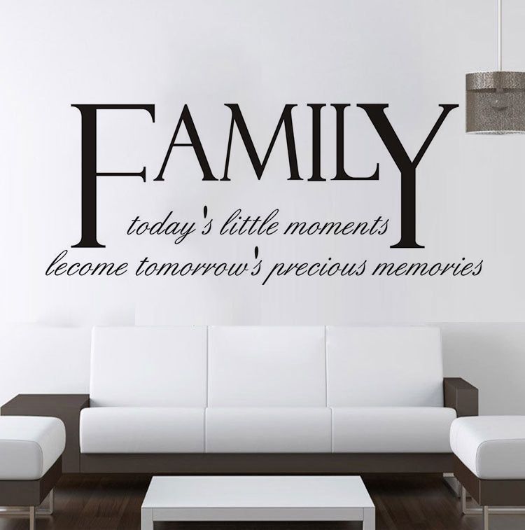 high quality family quotes wall decals vinyl self adhesive letters
