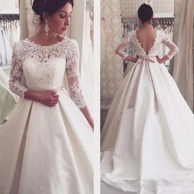 lace aline wedding gown
