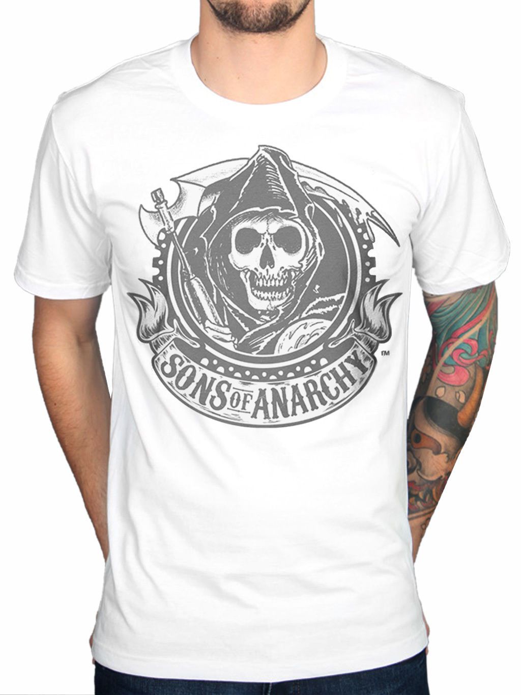 Sons Of Anarchy Classic Reaper Logo Tee Shirt Black