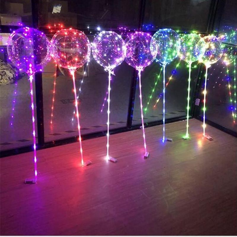 Luminous LED Balloons With Stick Lighted Up Balloon Kids Toy Birthday