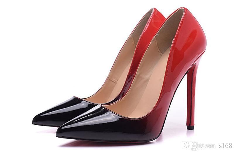black high heel shoes with red bottom