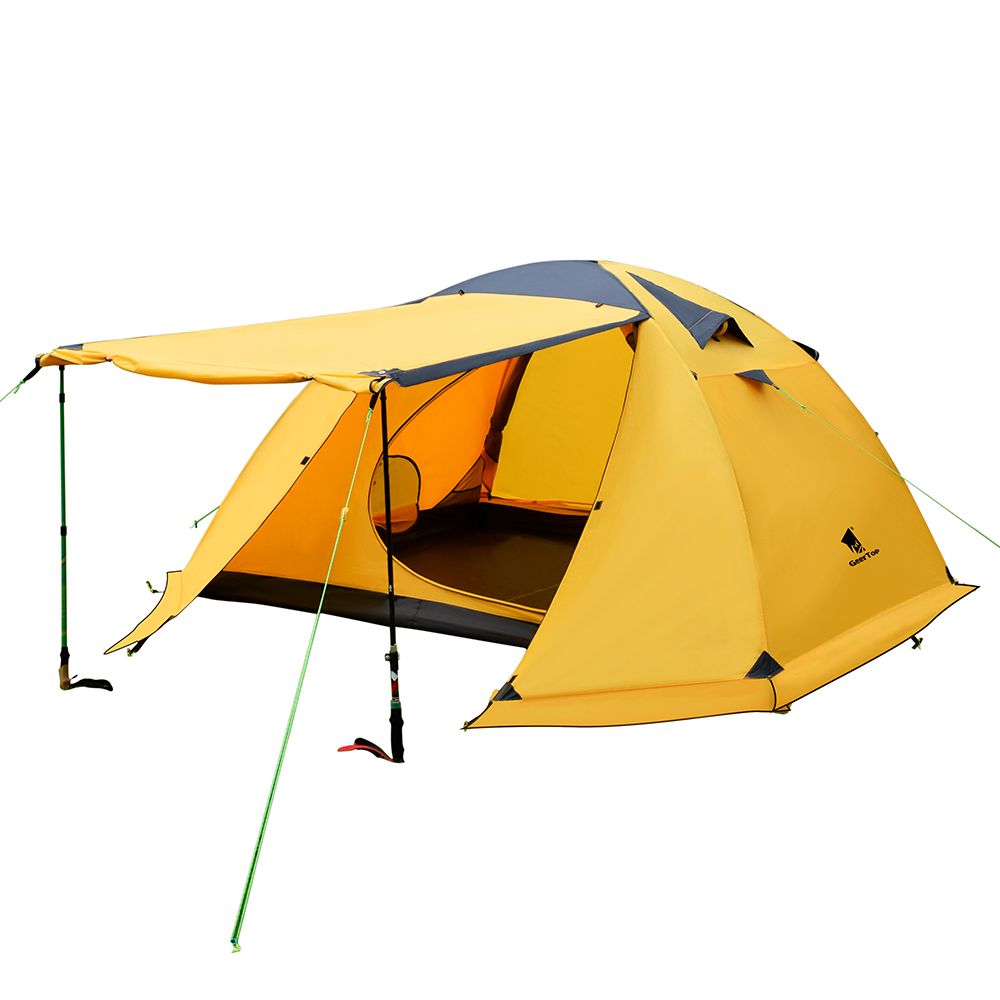 GeerTop 4-Person 4-Season Large Family Waterproof Lightweight Backpacking Tent Camping Hiking Travel Climbing - Easy Set Up