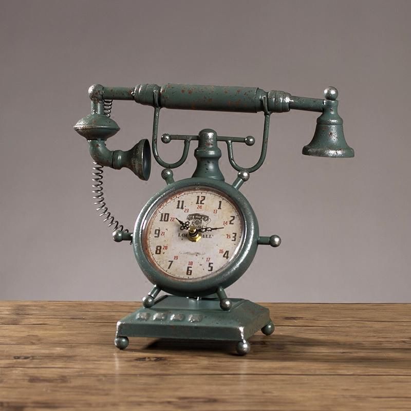 A Antique Style Clocks Desk Clock Retro Iron Old Type A Antique Style Clocks Desk Clock Retro Iron Old Type Aircraft Model Gift Bedroom Table Living Room Decoration Distress From China Dhgate