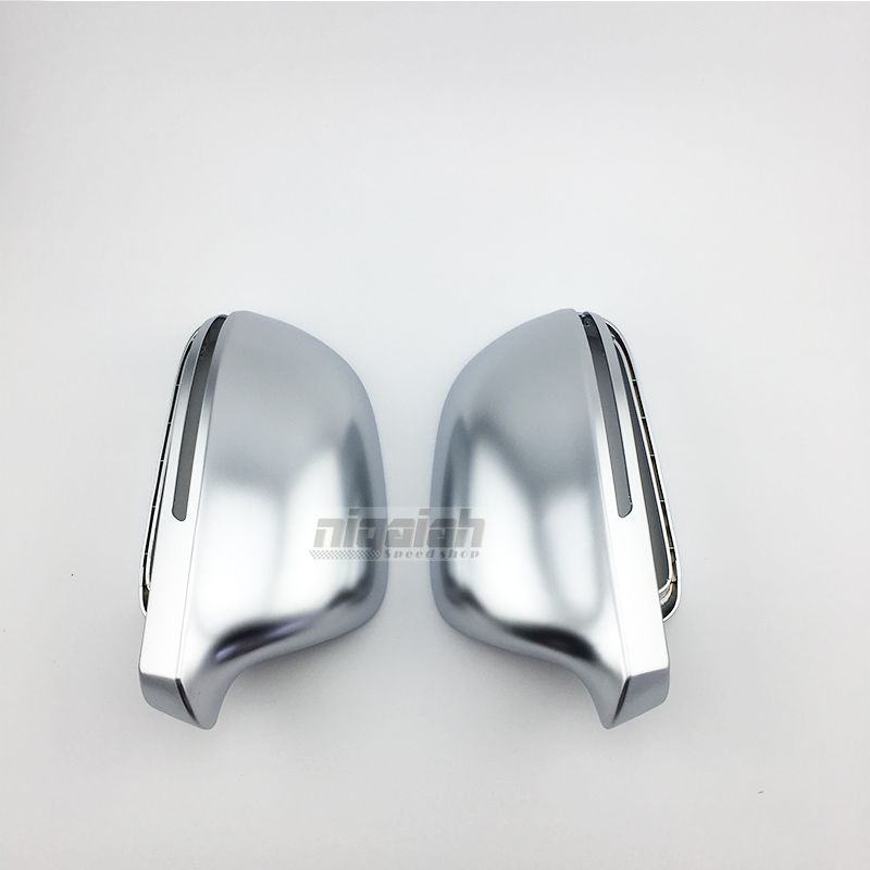 2019 B8 ABS Matt Chrome Car Side Mirror Covers Silver Mirror Caps For
