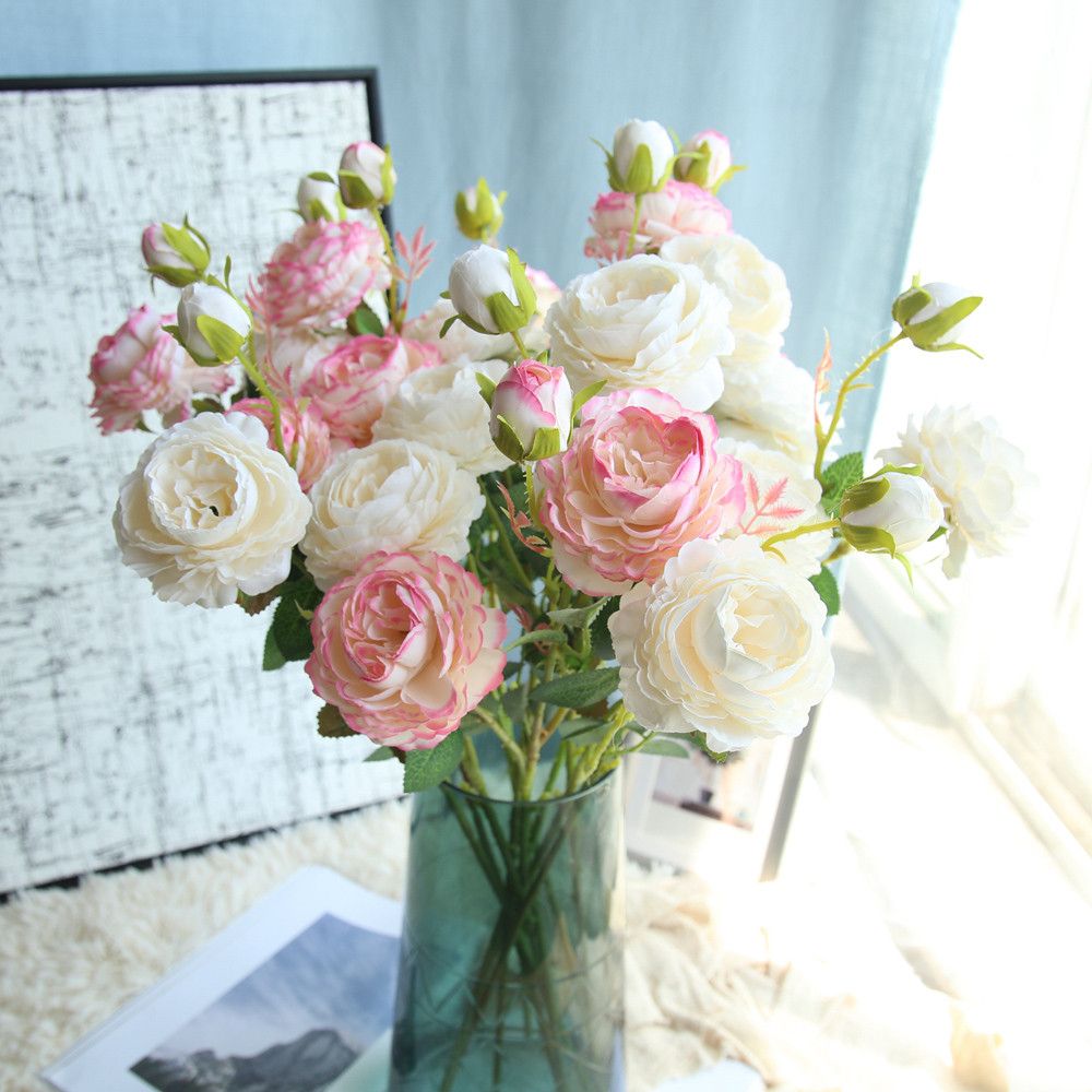 1 Pcs Rose Fleurs Artificielles De Mariage Fleurs Bouquet De Mariée Latex Real Touch Rose Bouquet De Mariage Accueil Party Flowers