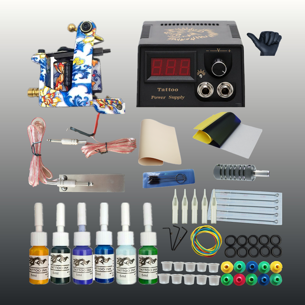 Tattoo Kits For Beginner Tattoo Ink Set LCD Power Supply Permanent Makeup Tattoo Kit Set Tattoo