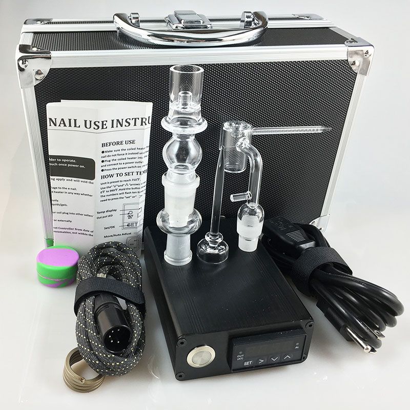2021 Double Quartz E Dab Nail Box Kit Electic 14 18 MM Female Male