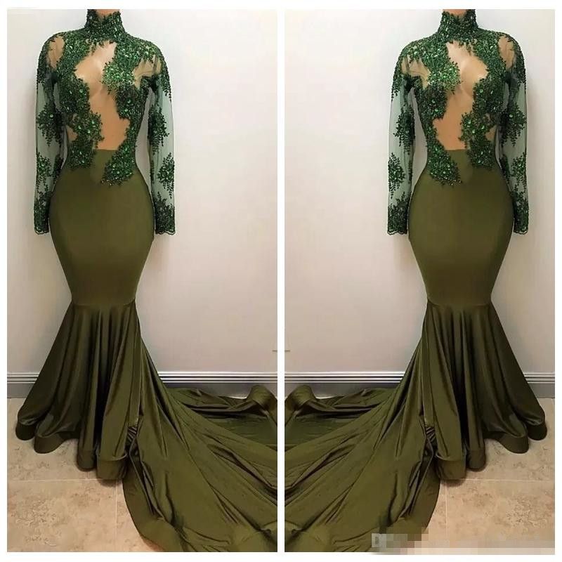 army green gown