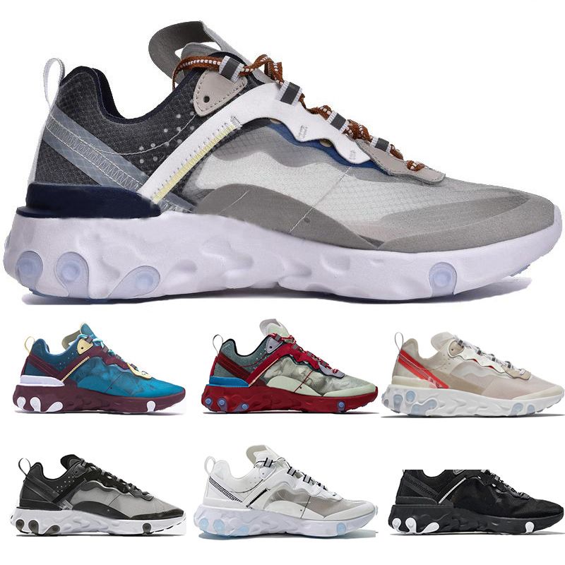 2018 Epic React UNDERCOVER X Upcoming React Element 87 Pack White Epic Sneakers Brand Men Women 