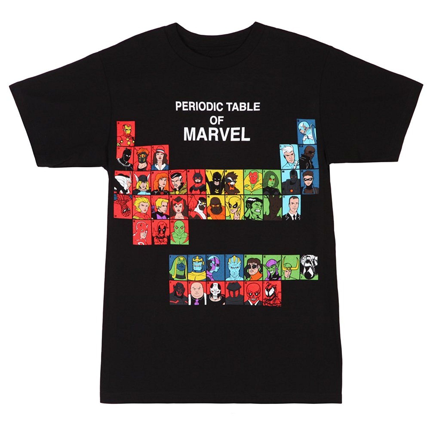 marvel periodic table t shirt 4x large 4x designer shirts