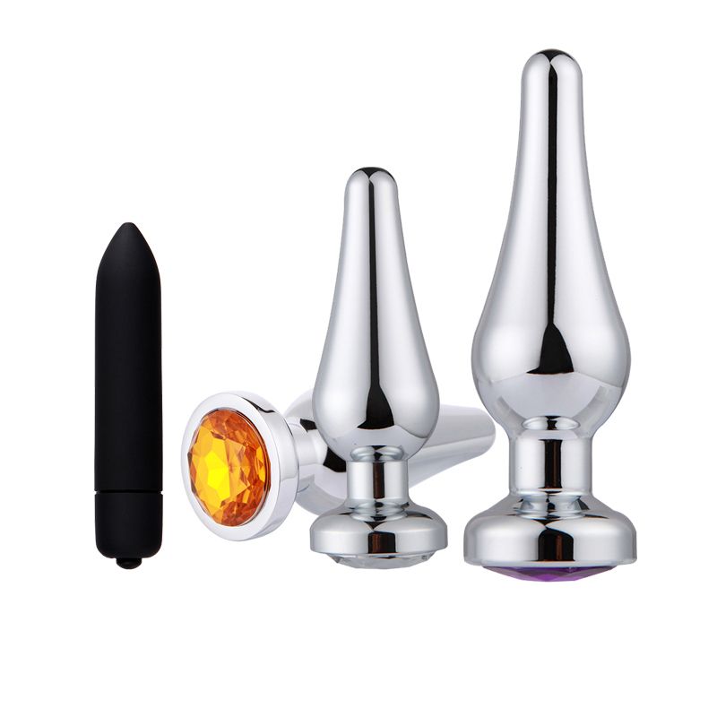 2- Crystal Stainless Steel Butt Plug <b>Dildo Vibrator</b> Anal <b>Sex Toys</b> ...