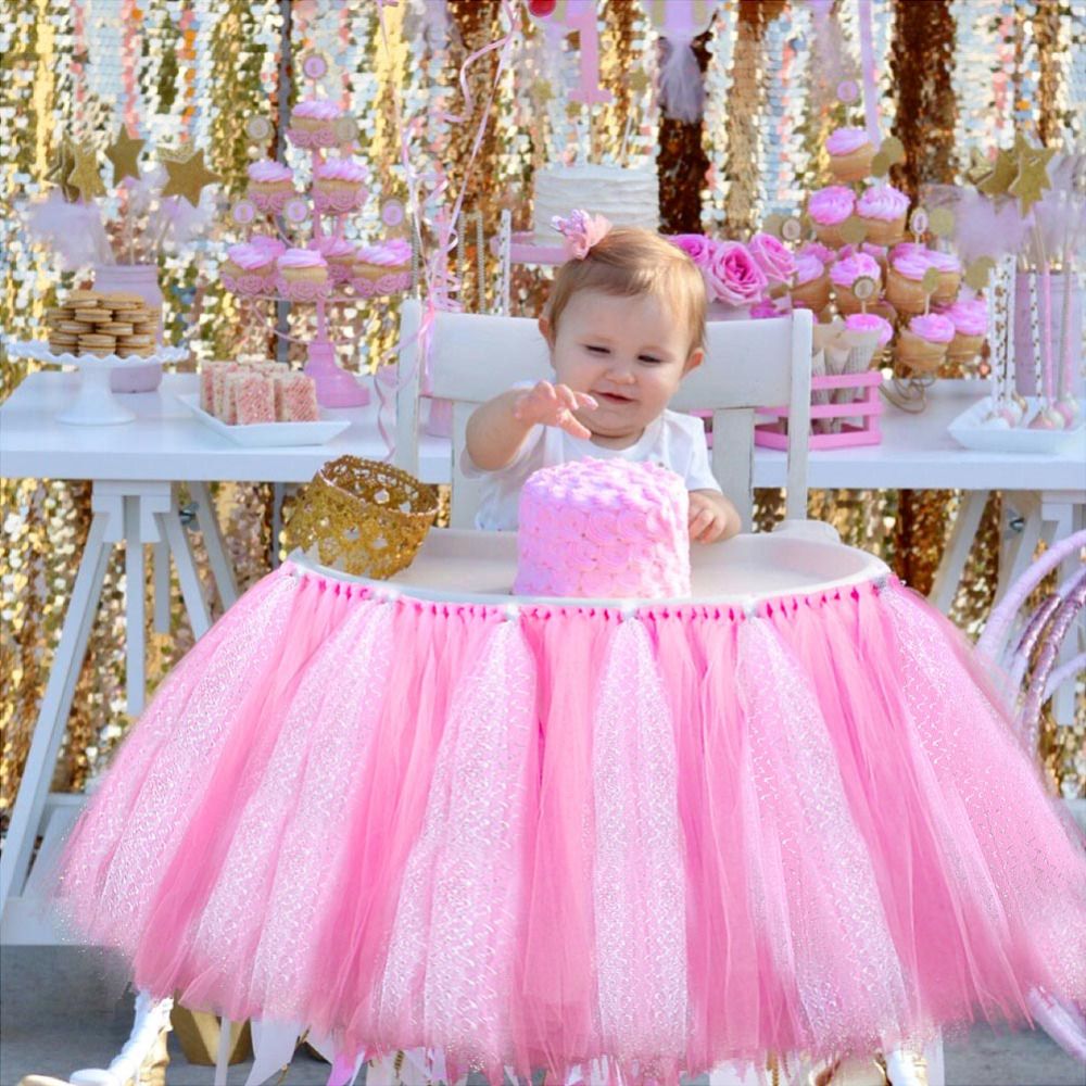 Baby Shower Boy Party Set Tutu Tull Skirt For High Chair Baby Shower Decorations For A Girl 1st Birthday Decoration Blue Pink Baby Shower Boy Party Set Tutu Tull Skirt For High Chair Baby Shower Decorations For A Girl 1st Birthday Decoration Blue Pink