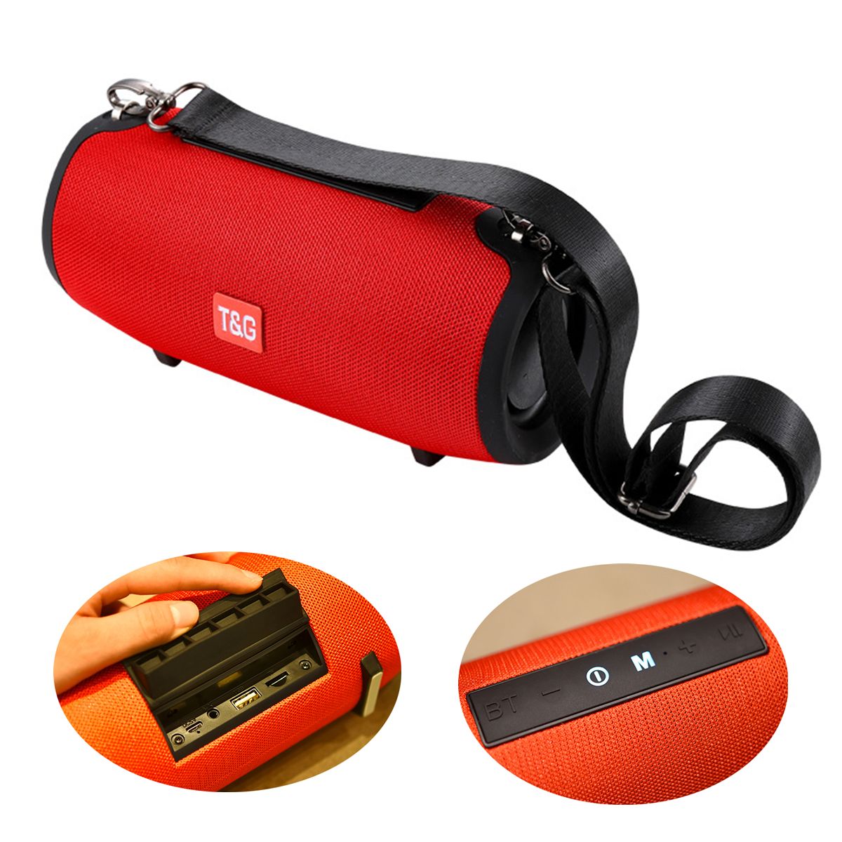 2019 TG125 Drum CHARGE Protable Bluetooth Speaker With Hook Strap Super