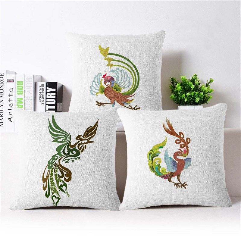 Hot Air Pillow Phoenix Printing Home Foreign Trade Whole Cushion Hot Air Pillow Phoenix Printing Home Foreign Trade Whole Cushion Set Core Customization Pillowcase Cover Outdoor