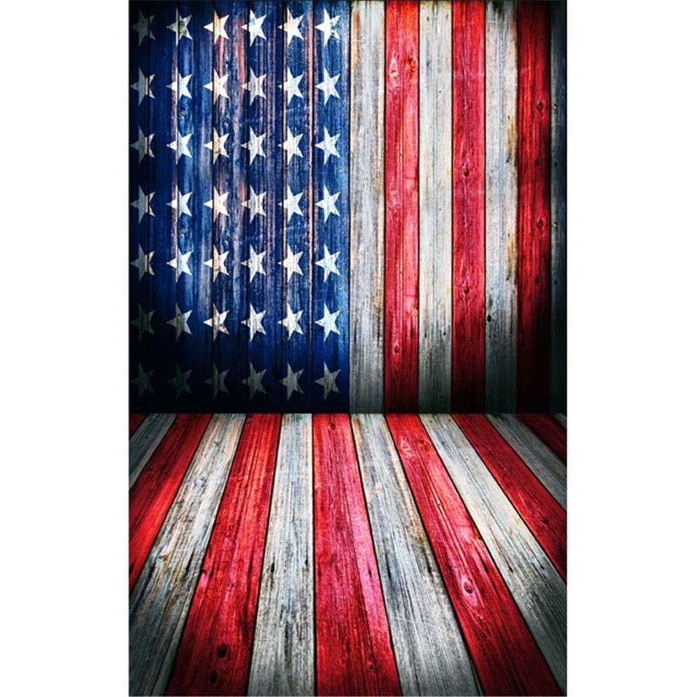 2018 american flag photography backdrops vintage wooden wall floor