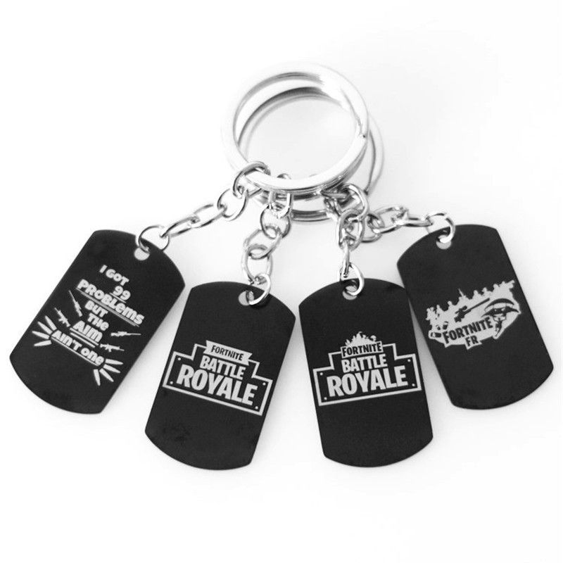 classic game fortnite logo necklace stainless steel alloy pendant
