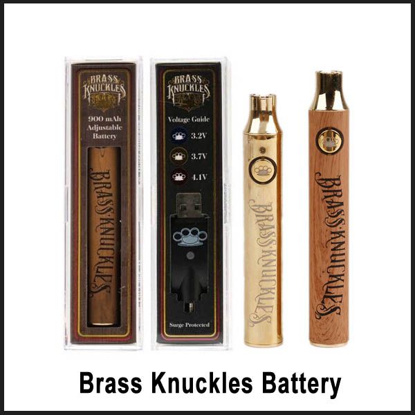 Brass Knuckles Adjustable Battery 650mAh 900mAh Preheat Variable Voltage Vape Pen Battery For