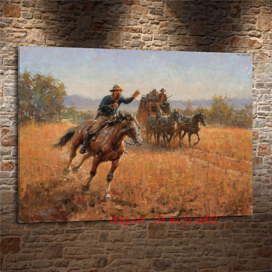 Cheap framed black white wall art best abstract modern horse painting