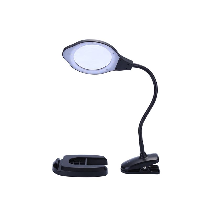 2x 4x Table Magnifier Lamp Clip On Desk Magnifying Glass Led For Reading Repair Beauty Smart Touch Dimming