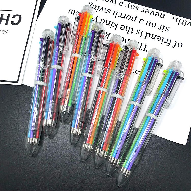 Multi Color 6 In Ink Ballpoint Pen Ball Point Pens Children Student
