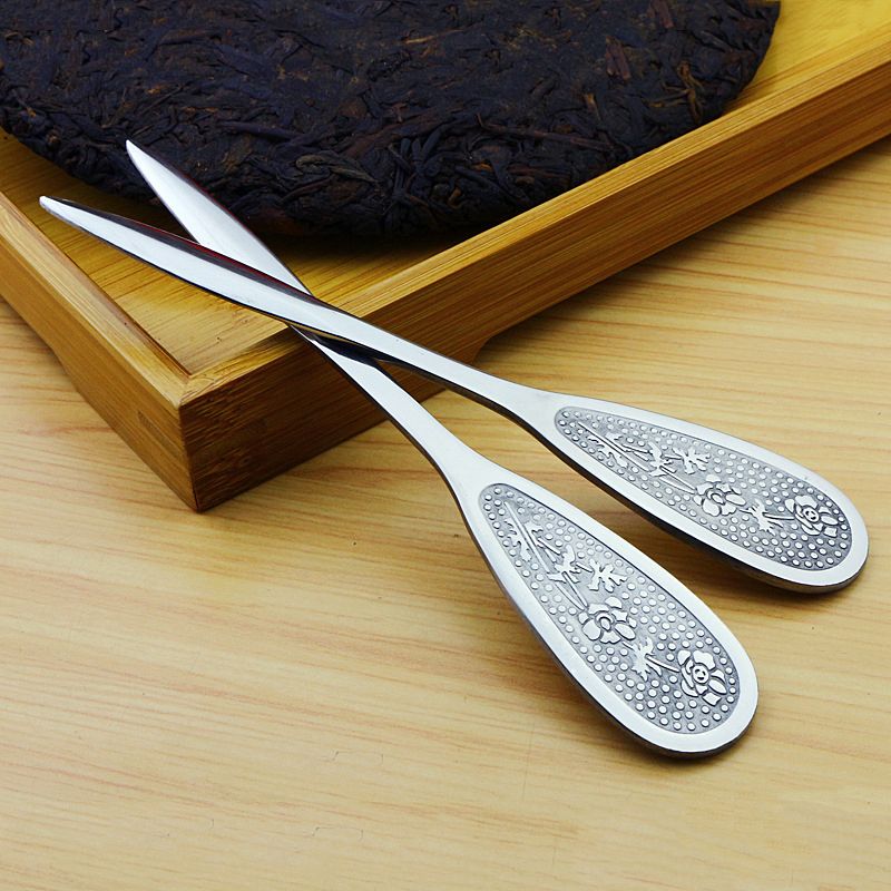 2021 Puer Tea Knife Needles Tea Cutter Stainless Steel Metal Chinese Style Kung Fu Tea Set