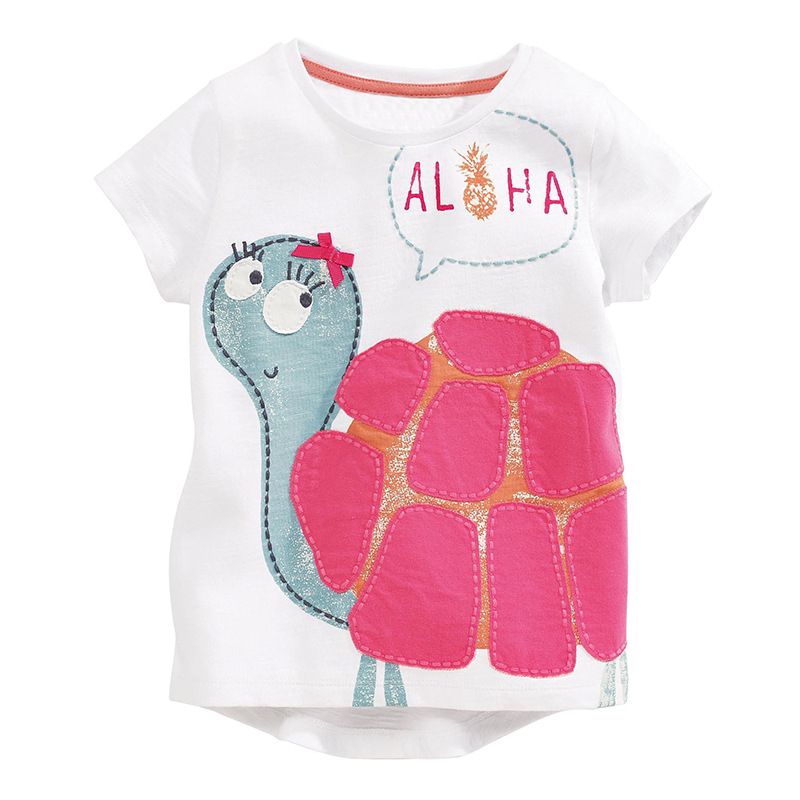 Little Maven New Summer Brand Children Lovely Lady Tortoise Cartoon - lady tortoise cartoon o neck short quality cotton fashion girls casual tshirt girl tops tee baby girl cotton t shirt t shirt online with 17 58 piece