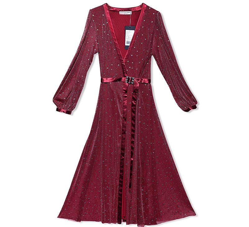 2019 Famous Fall Women S Clothing Mesh Nail Bead Slim Open Ended