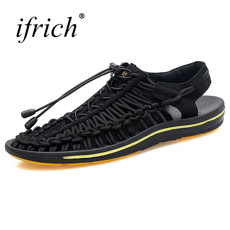 Summer Sandals Breathable Elastic Band Mens Shoes 2018 Casual ... Summer Sandals Breathable Elastic Band Mens Shoes 2018 Casual Lightweight Flat Sandals Men Black Summer Sneakers For Men Mens Sandals Reef Sandals From ...