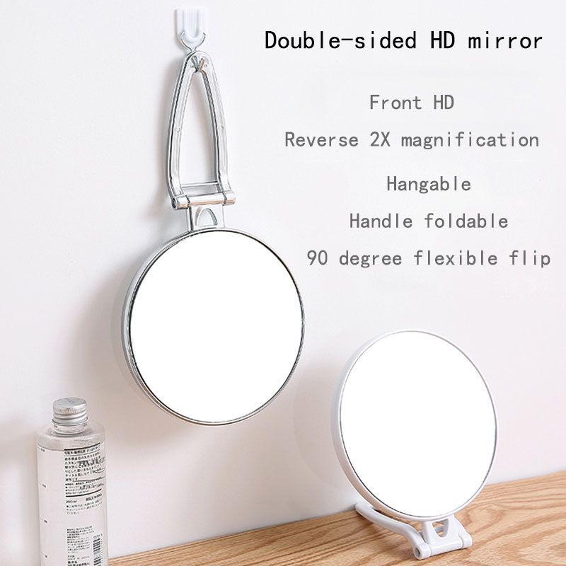 Makeup Mirror Desktop Double Sided Magnification Portable Folding Makeup Mirror Desktop Double Sided Magnification Portable Folding Book With Hanging Beauty Handle Vanity Illuminated Lighted