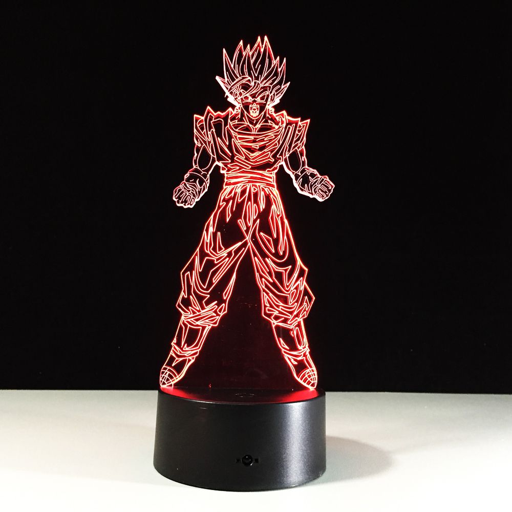 Dragon Ball Wukong Night Light Creative Table Lamp Christmas Lights Abajur Led Lampe 3d Illusion Decorative Nightlight Children 3d Night Light Night Lamp