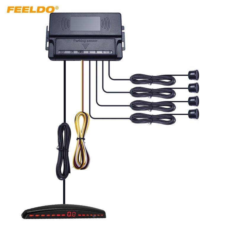 2021 FEELDO Special Car Front Parking Aid System 4 Sensor Ultrasonic