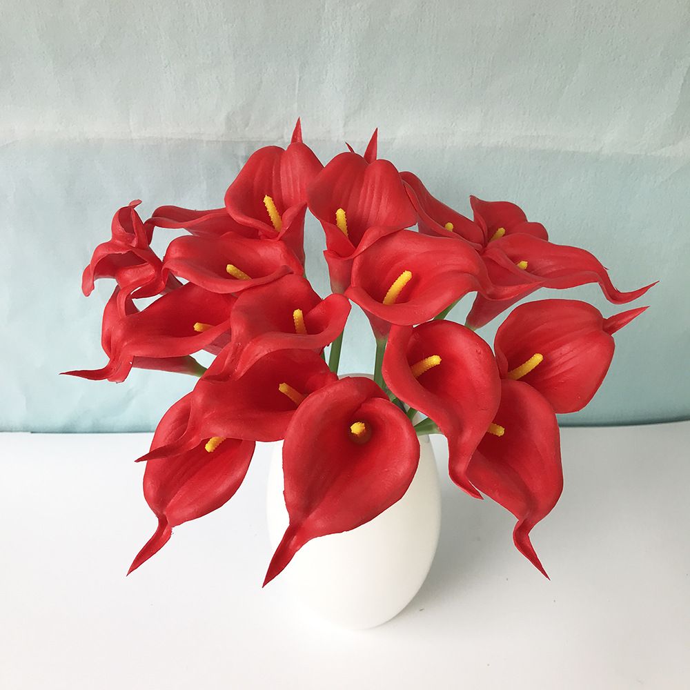 2020 Artificial Calla Lily PU Real Touch Calla Lilies Fake Flowers