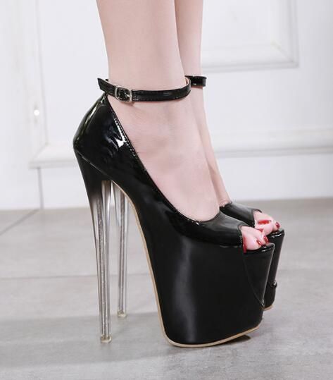 shoes fetish woman Auto lock bottom box
