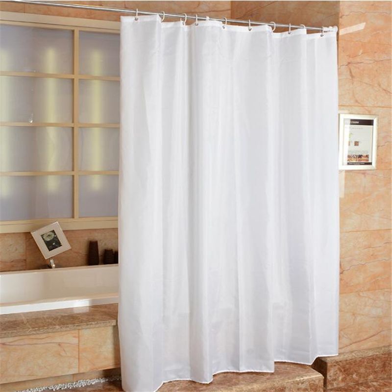 2019 High Quality Hotel Specific White Shower Curtain Polyester 2019 High Quality Hotel Specific White Shower Curtain Polyester Cloth Bracelet Bathroom Curtains As Cortinas De Chuvei From Miniatur